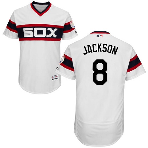 White Sox #8 Bo Jackson White Flexbase Authentic Collection Alternate Home Stitched MLB Jersey